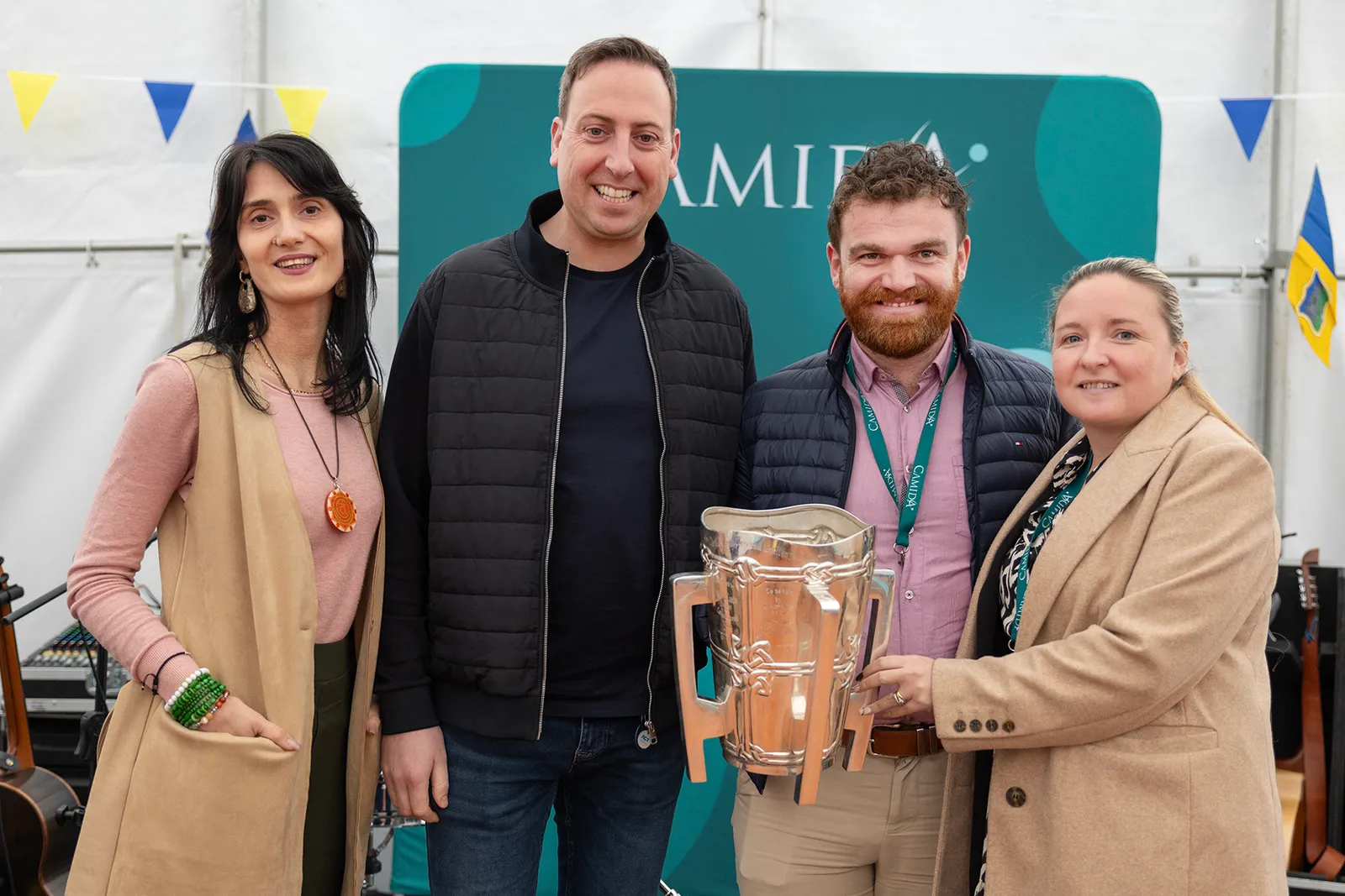 Camida team members with Liam McCarthy Cup